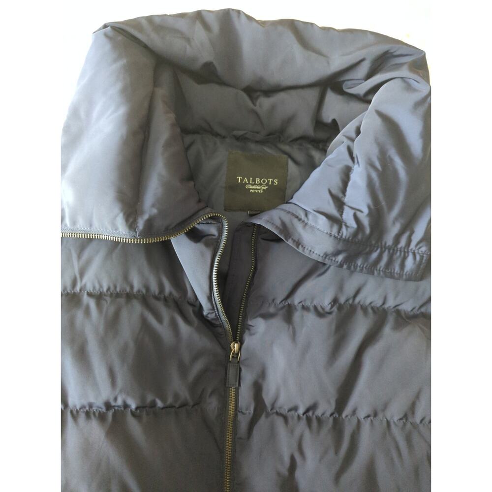 Talbot Petites | Navy Cowl Neck Full Zip Puffer Vest | XL - Picture 4 of 7
